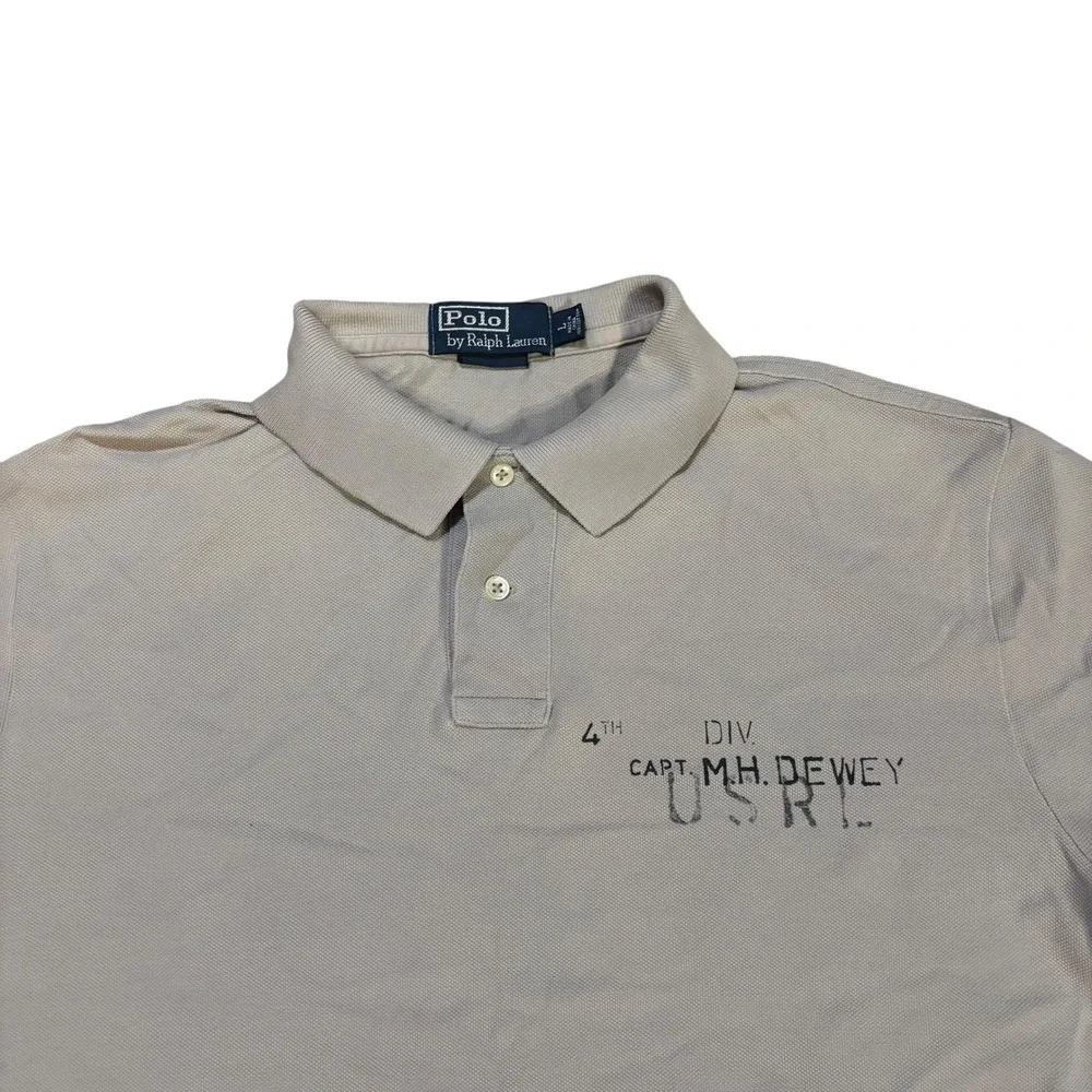 Polo Ralph Lauren Custom Fit Polo Shirt 4th‎ Div Aircrewman Mens Large